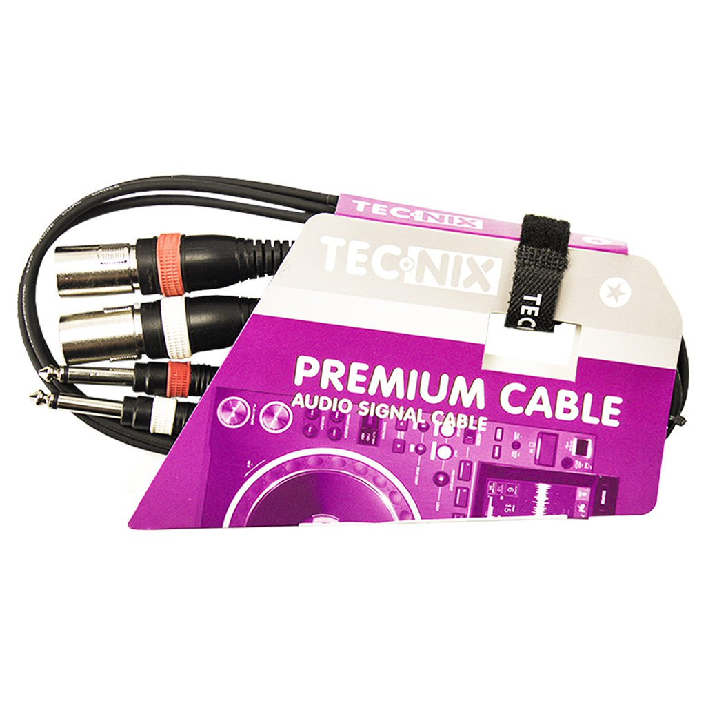 TECNIX 1.5M DUAL XLR MALE - DUAL 1/4'' MONO JACK CABLE