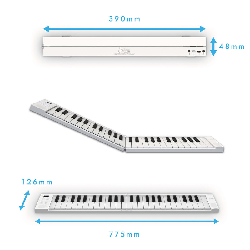 CARRY-ON FP49 WHITE FOLDING PIANO