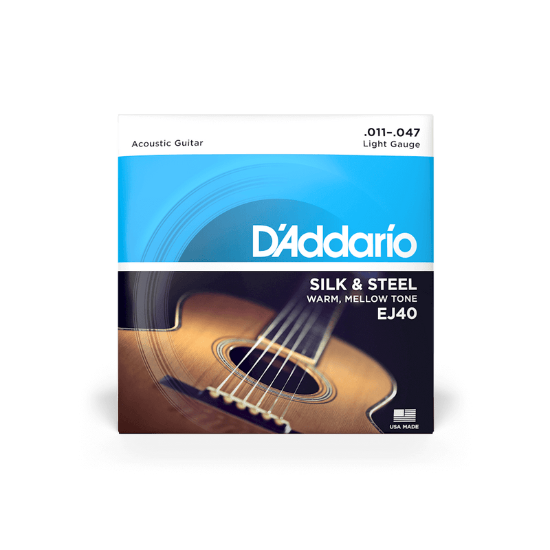 D'addario Silk and Steel Light Acoustic Guitar String Set