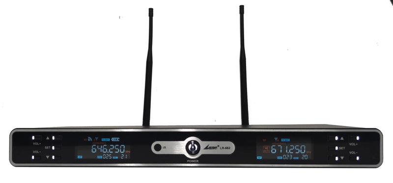 Lane Pro LR-662 Dual UHF Handheld Wireless Microphones