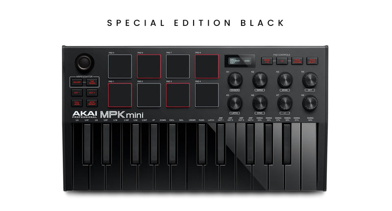 AKAI MPK MINI 3 COMPACT 25-KEY USB/MIDI CONTROLLER WITH MPC DRUM PADS