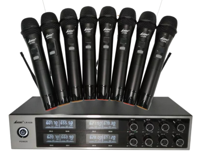 LANE PRO LR638 WIRELESS HANDHELD 8 MICROPHONE SET