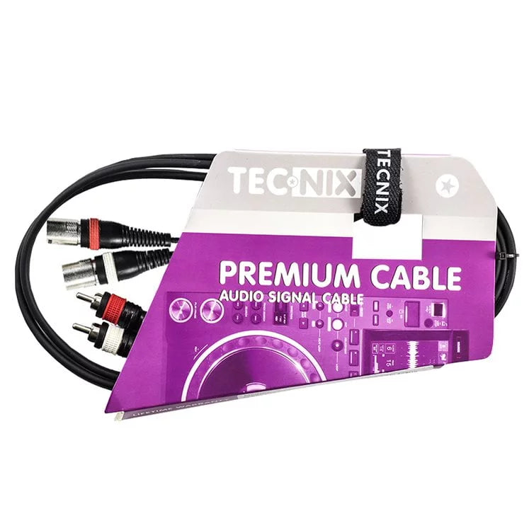 TECNIX 1.5 M DUAL RCA MALE - DUAL XLR MALE CABLE