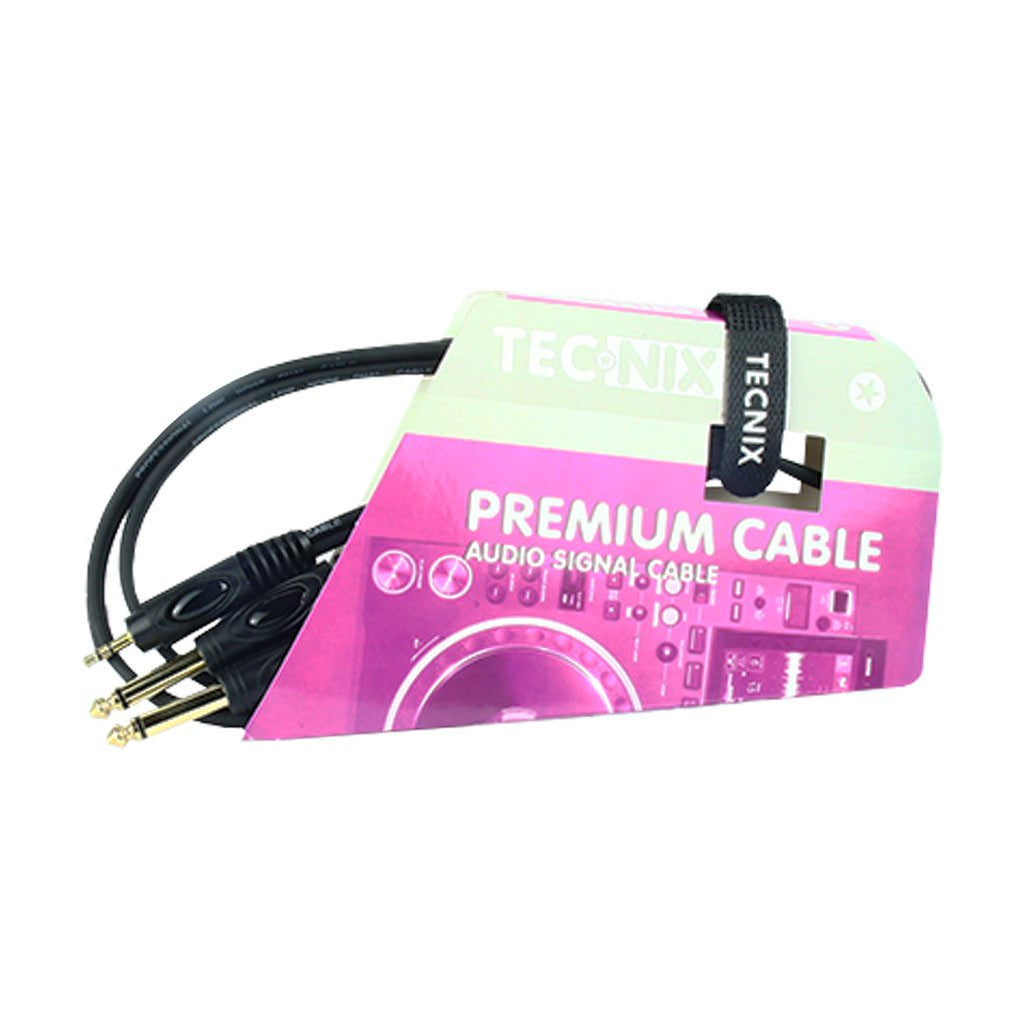 TECNIX STEREO MINI JACK MALE TO 1/4" JACK MALE CABLE