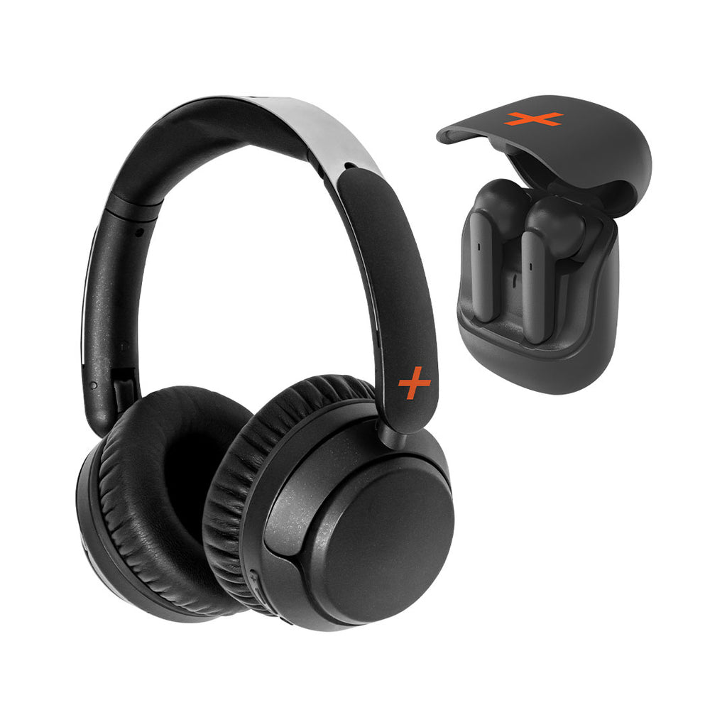 Hybrid+ HH202B Headphones and Buds Bundle