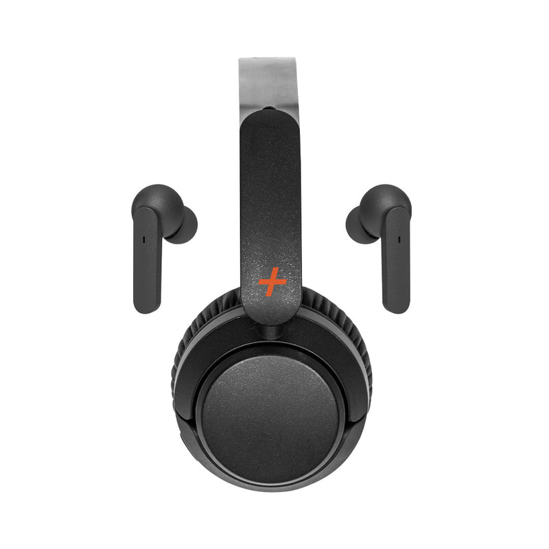 Hybrid+ HH202B Headphones and Buds Bundle