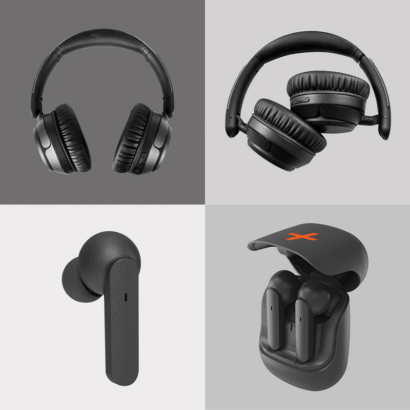 Hybrid+ HH202B Headphones and Buds Bundle