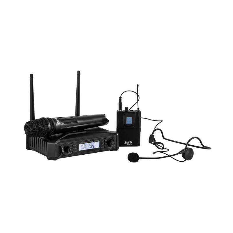 HYBRID U-DV B HANDHELD + HEADSET WIRELESS MICROPHONE SYSTEM