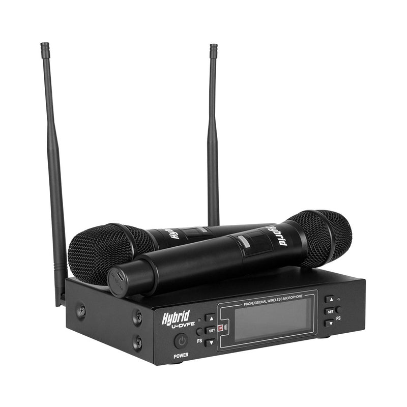 Hybrid U-DVFE Dual Handheld Wireless Microphones