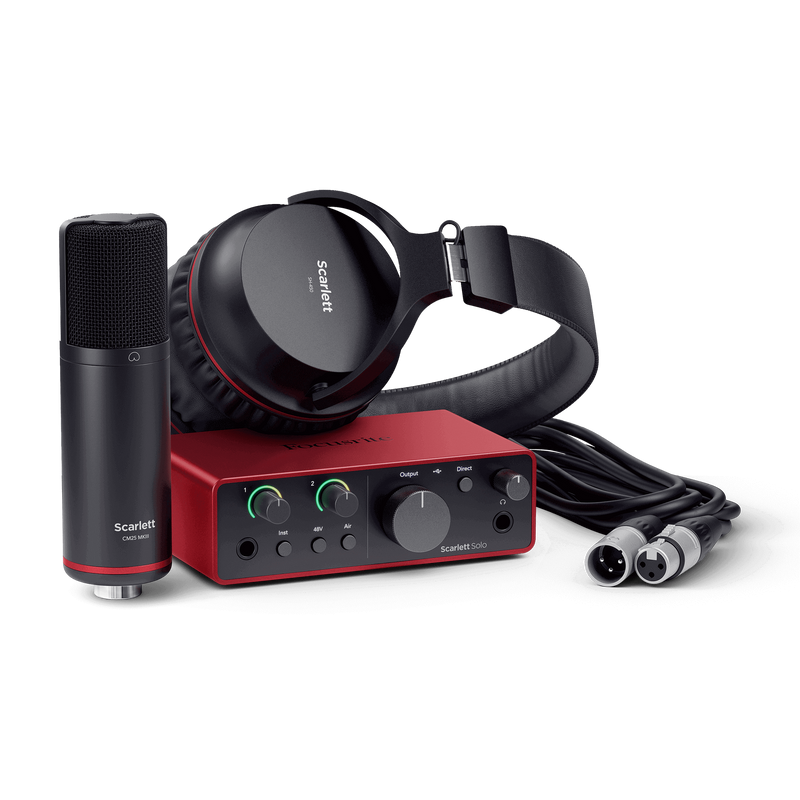 FOCUSRITE SCARLETT SOLO 4TH GENERATION AUDIO INTERFACE STUDIO BUNDLE