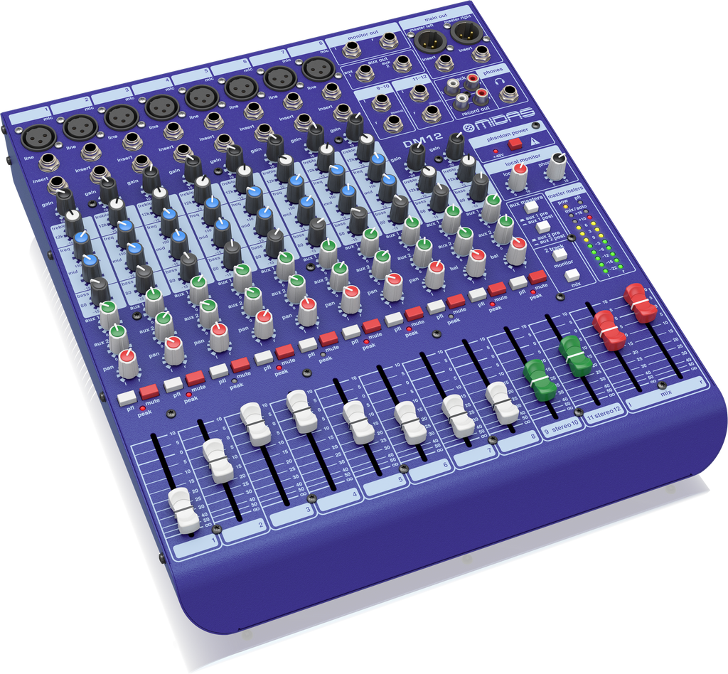 Midas DM12 12-Input Analog Live and Studio Mixer